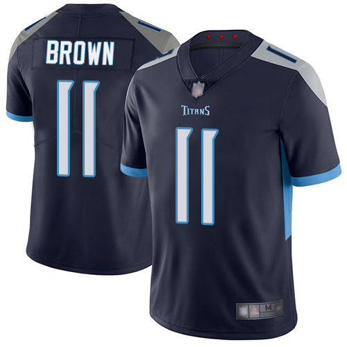 Tennessee Titans Limited Navy Blue Men A.J. Brown Home Jersey NFL Football #11 Vapor Untouchable->tennessee titans->NFL Jersey